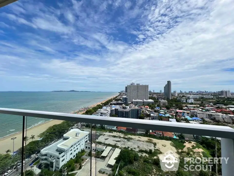 Stunning beachfront cityscape view from high-rise balcony in Pattaya