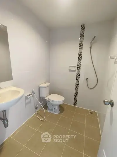 Modern bathroom with sleek design and minimalist fixtures