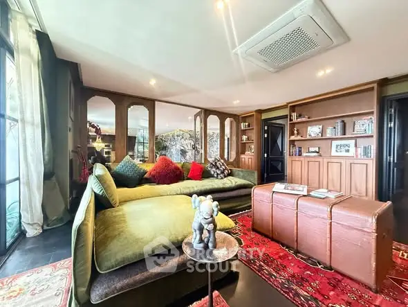 Luxurious living room with plush seating and elegant decor