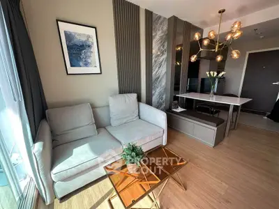 Modern living room with stylish decor and natural light