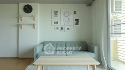 Modern living room with stylish decor and natural light