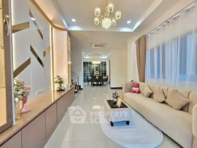 Luxurious living room with elegant decor and spacious layout