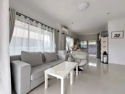 Spacious modern living room with open layout and stylish decor