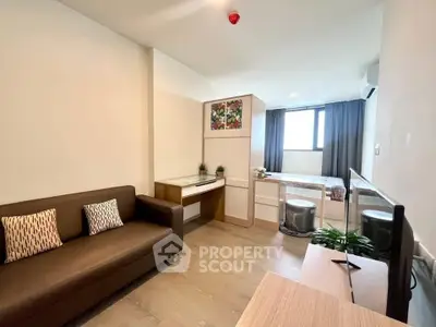 Modern studio apartment with stylish decor and ample natural light