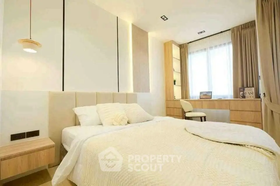 Luxurious modern bedroom with elegant decor and natural light