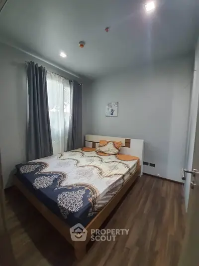 Cozy bedroom with modern decor and natural light