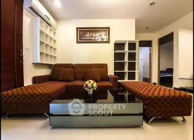 Stylish living room with modern furniture and elegant decor