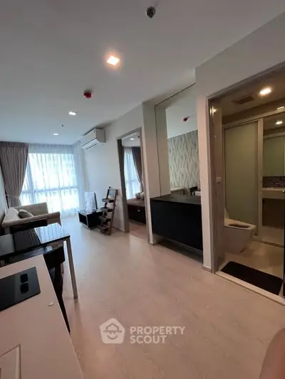 Modern apartment interior with open layout and natural light