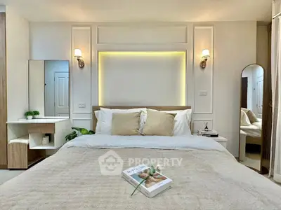 Luxurious bedroom with elegant decor and cozy ambiance