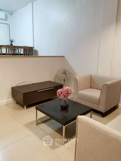 Cozy living room with modern furniture and elegant decor