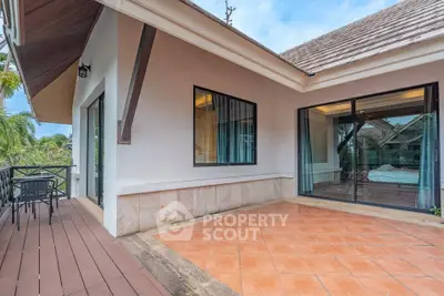 Charming villa with spacious terrace and modern design, perfect for outdoor relaxation and entertaining.