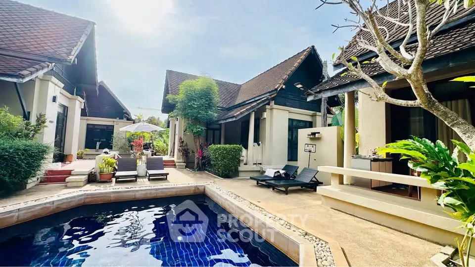 Luxurious villa with private pool and lush garden, perfect for serene living and entertaining.