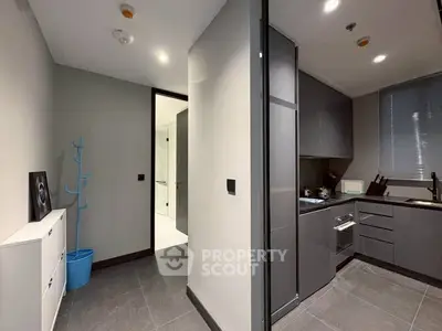 Modern kitchen with sleek cabinets and open layout