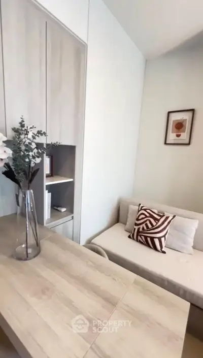 Cozy living room with modern decor and stylish furniture