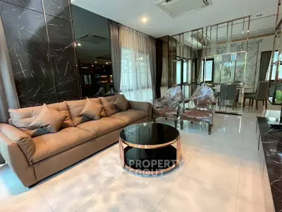 Luxurious modern living room with elegant decor and stylish furniture