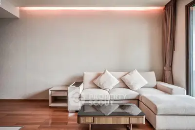 Modern living room with stylish sofa and elegant decor