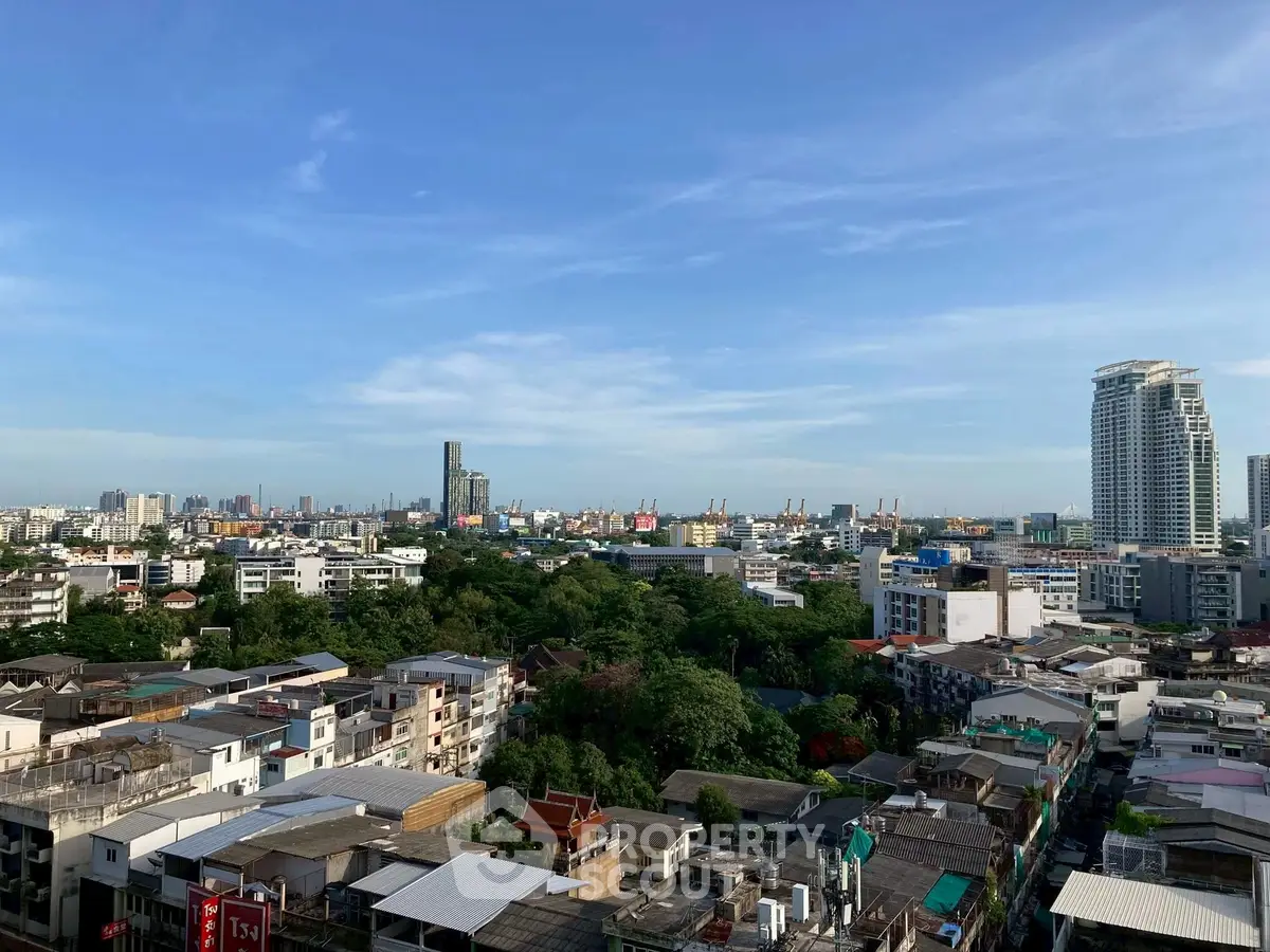 Stunning cityscape view showcasing urban skyline and lush greenery