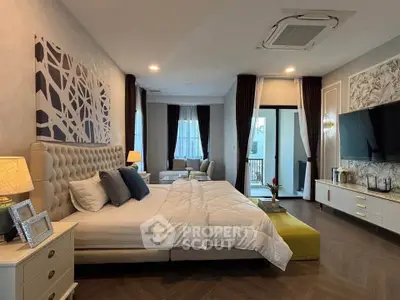 Luxurious bedroom with elegant decor and spacious layout