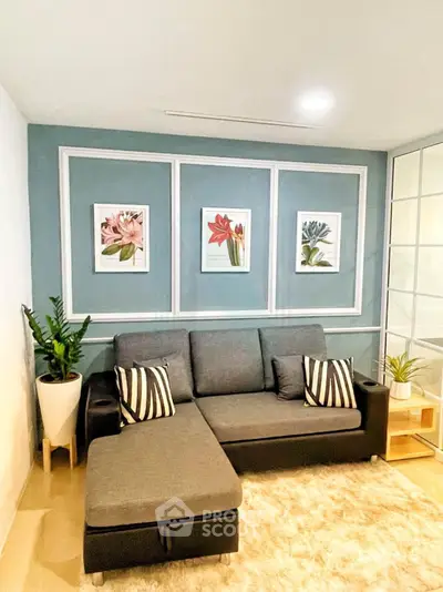 Stylish living room with modern sofa, elegant decor, and cozy ambiance for ultimate comfort.