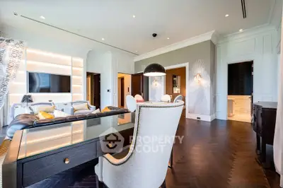 Luxurious living room with elegant decor and modern furnishings