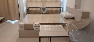 Modern bedroom with minimalist design and neutral tones