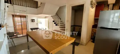 Spacious kitchen with modern appliances and open layout in a stylish duplex home.