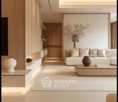 Luxurious modern living room with elegant decor and spacious layout