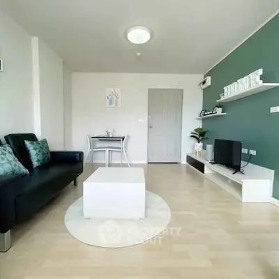 Modern living room with stylish decor and open layout