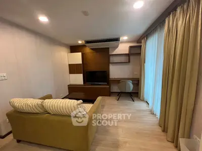 Cozy living room with modern furniture and natural light