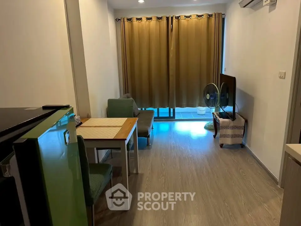 Cozy living room with modern decor and natural light