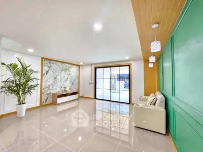 Spacious modern living room with elegant decor and natural light