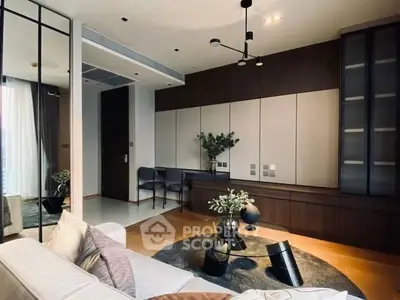 Modern living room with elegant decor and natural light