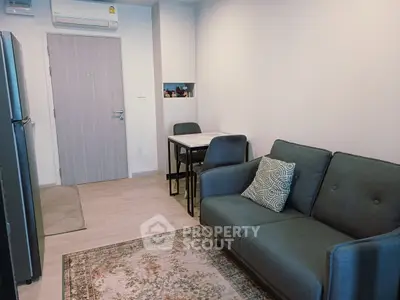 Modern living room with stylish furniture and cozy ambiance