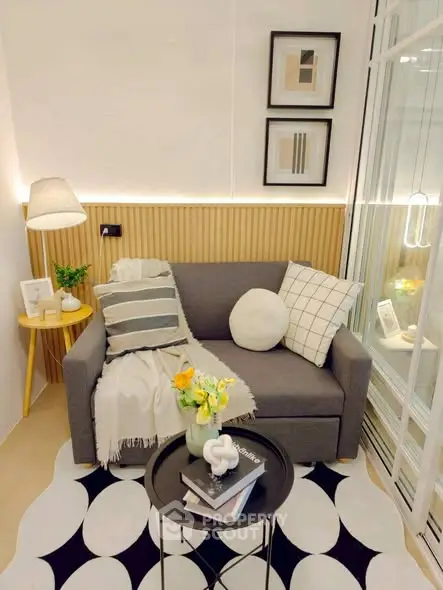 Cozy modern living room with stylish decor and comfortable seating