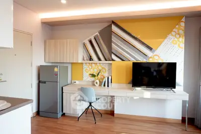 Modern living room with stylish decor and sleek furniture