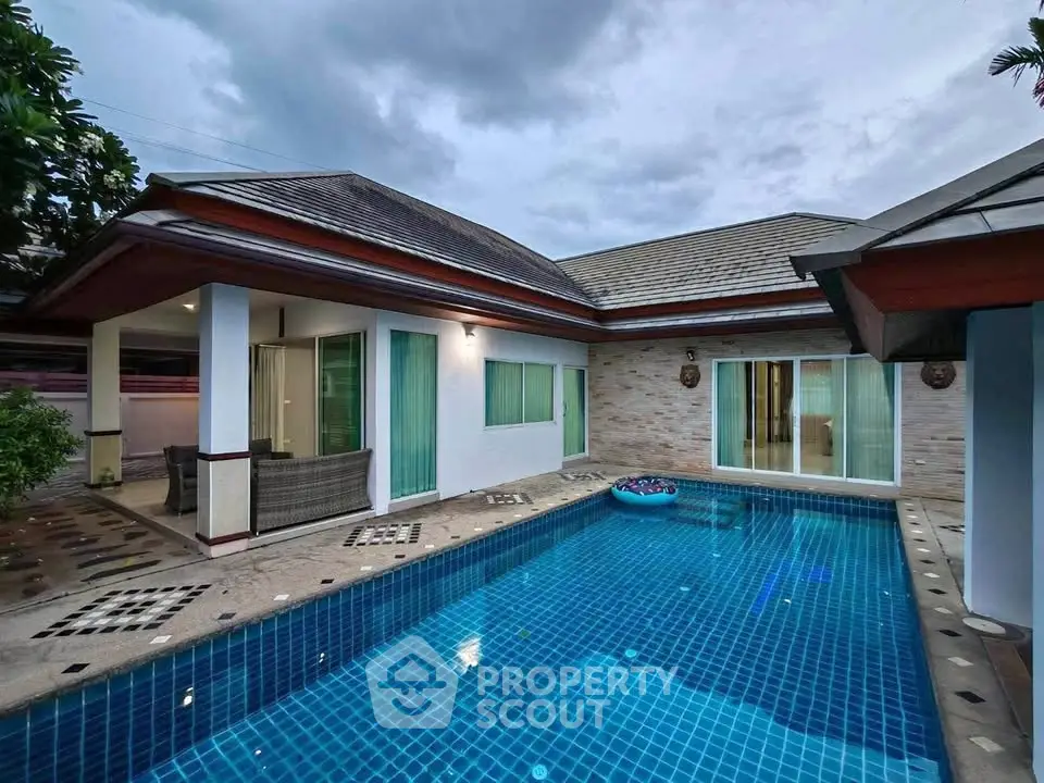 Luxurious villa with private pool and modern architecture, perfect for serene living.