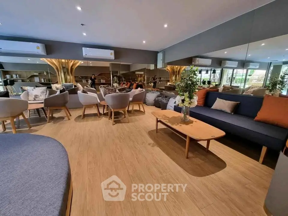 Luxurious modern living room with elegant seating and stylish decor