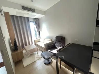 Cozy living room with modern furniture and natural light