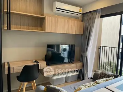Modern living room with stylish furniture and natural light