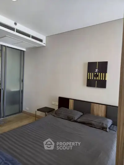 Modern bedroom with sleek design and stylish decor