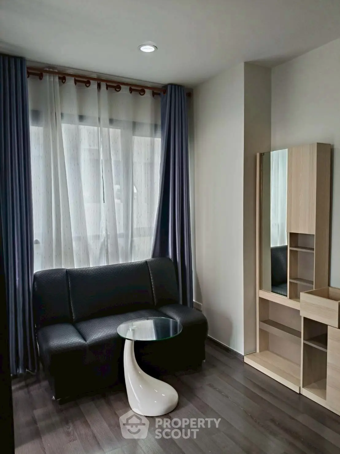 Cozy living room with modern furniture and natural light