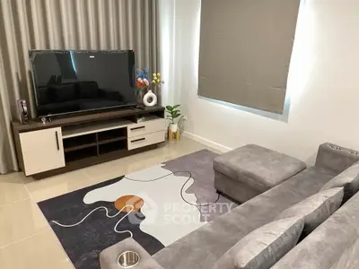 Modern living room with stylish decor and comfortable seating
