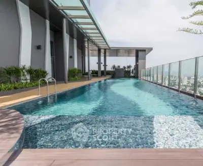 Luxurious rooftop pool with stunning city views and modern design.