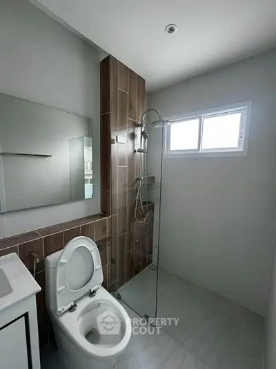 Modern bathroom with sleek shower and contemporary design