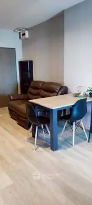 Modern living room with sleek furniture and stylish decor