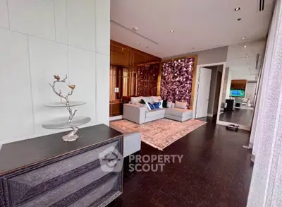 Luxurious modern living room with elegant decor and stylish furniture