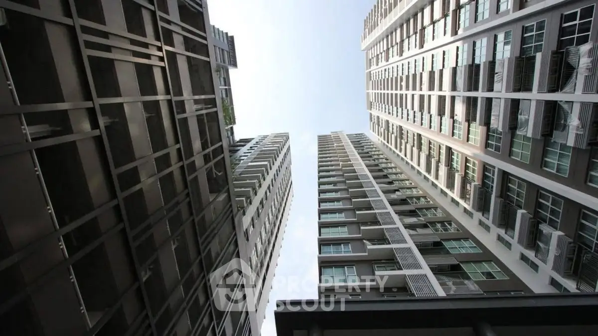 Stunning view of modern high-rise buildings with sleek architecture