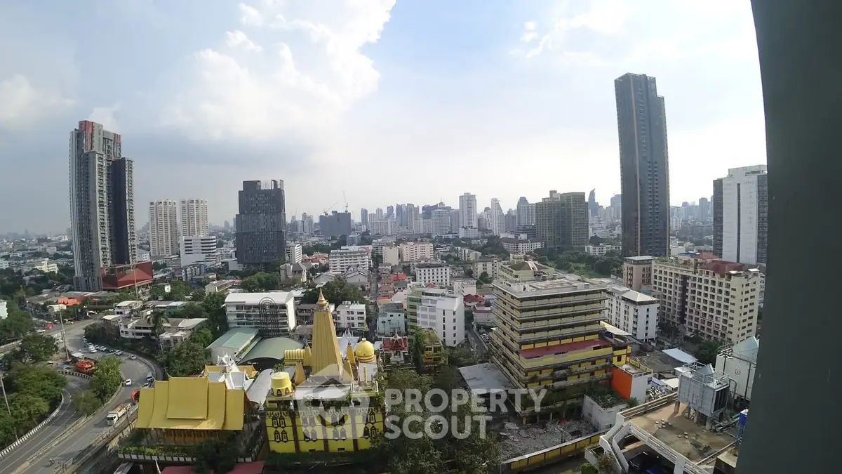 Stunning cityscape view showcasing modern high-rise buildings and vibrant urban landscape.