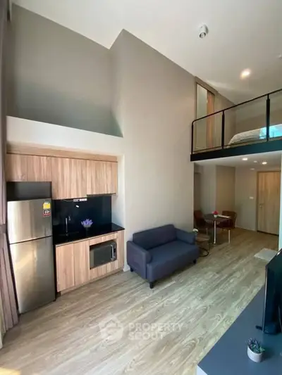 Modern loft apartment with open kitchen and stylish living area