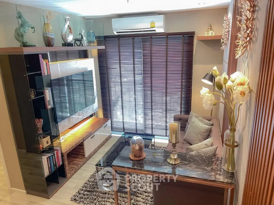 Stylish modern living room with elegant decor and natural light